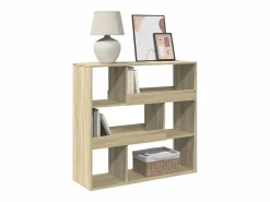 Clicnbuy Librería|Estantería divisor de espacios roble Sonoma 100x33x94,5 cm