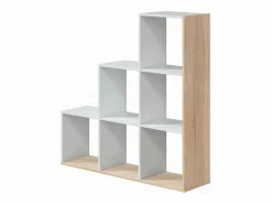 Loungitude Estantería|Estantería escalonada 6 compartimentos y 3 estantes - Al. 110 cm