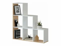 Loungitude Estantería|Estantería escalonada 6 compartimentos y 3 estantes - Al. 110 cm