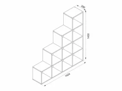Estantería escalonada 142.5x29x140^Vicco Best