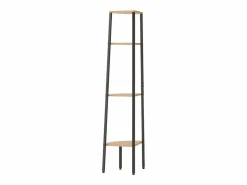 Clicnbuy Estantería|Estantería esquina 4 niveles marrón claro negro 45,5x31,5x150cm