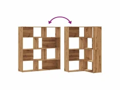 Estantería esquina 4 niveles madera roble artisan 85x85x140 cm^vidaxl Discount