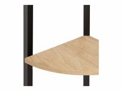 Clicnbuy Estantería|Estantería esquina 3 niveles marrón claro negro 45,5x31,5x120cm
