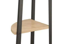 Clicnbuy Estantería|Estantería esquina 3 niveles marrón claro negro 45,5x31,5x120cm
