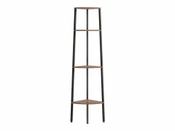 Clicnbuy Estantería|Estantería esquina 4 pisos marrón oscuro negro 45,5x31,5x150cm