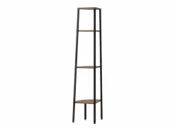 Clicnbuy Estantería|Estantería esquina 4 pisos marrón oscuro negro 45,5x31,5x150cm