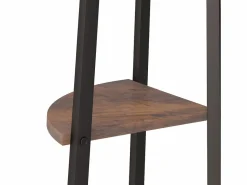 Clicnbuy Estantería|Estantería esquina 4 pisos marrón oscuro negro 45,5x31,5x150cm