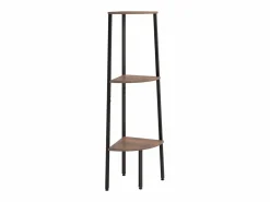Clicnbuy Estantería esquina 3 pisos marrón oscuro negro 45,5x31,5x120 cm Marru00f3n Sale