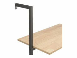 Estantería inclinada 5 baldas marrón claro negro 64x35x185 cm^vidaxl