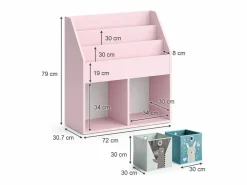 Vicco Estantería|Estantería infantil 72x30.7x79 luigi