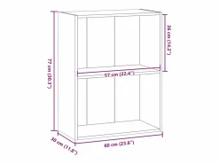 Clicnbuy Librería|Estantería madera de ingeniería color envejecido 60x30x77 cm