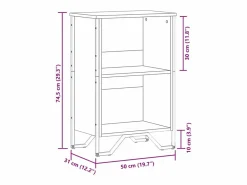 vidaxl Estantería|Estantería madera de ingeniería roble Sonoma 50x31x74,5 cm