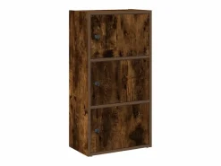 Clicnbuy Estantería madera de ingeniería roble ahumado 40x24x77 cm Marru00f3n Hot