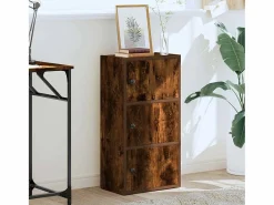 Clicnbuy Estantería madera de ingeniería roble ahumado 40x24x77 cm Marru00f3n Hot