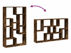 Estantería madera de ingeniería roble ahumado 72x20x120 cm^Clicnbuy
