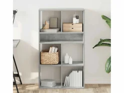 Clicnbuy Librería|Estantería madera ingeniería hormigón 66x31x112 cm
