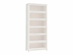 Clicnbuy Estantería madera maciza de pino blanca 80x35x183 cm Blanco Discount