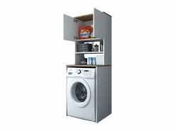 Calicosy Estantería para lavadora con 2 estantes y 2 puertas H183,6 cm - JUNE Blanco Clearance
