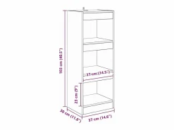 Clicnbuy Estantería para libros Roble artisan 40 x 30 x 103 cm Marru00f3n New