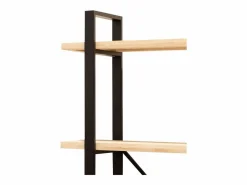 Basic Estantería|Estantería Plank 4 estantes metal roble nordish/negro 180x150x30 cm Adec