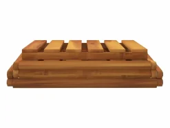 Estantería plegable 3 alturas madera acacia marrón 43x31x63 cm^Clicnbuy