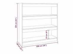 vidaxl Estantería/divisor de espacios hormigón 100x30x103 cm Gris Outlet