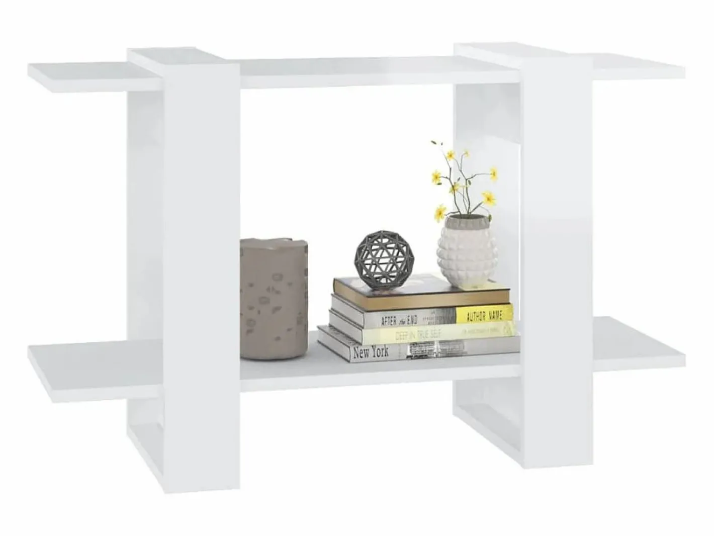 vidaxl Estantería|Estantería/divisor de espacios brillante 80x30x51 cm
