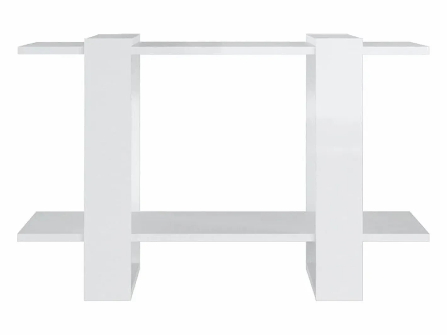 vidaxl Estantería|Estantería/divisor de espacios brillante 80x30x51 cm