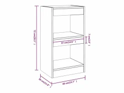 Estantería/divisor de espacios roble marrón 40x30x72 cm^Clicnbuy Sale