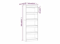 Estantería/divisor madera de ingeniería 60x30x166 cm^vidaxl Clearance