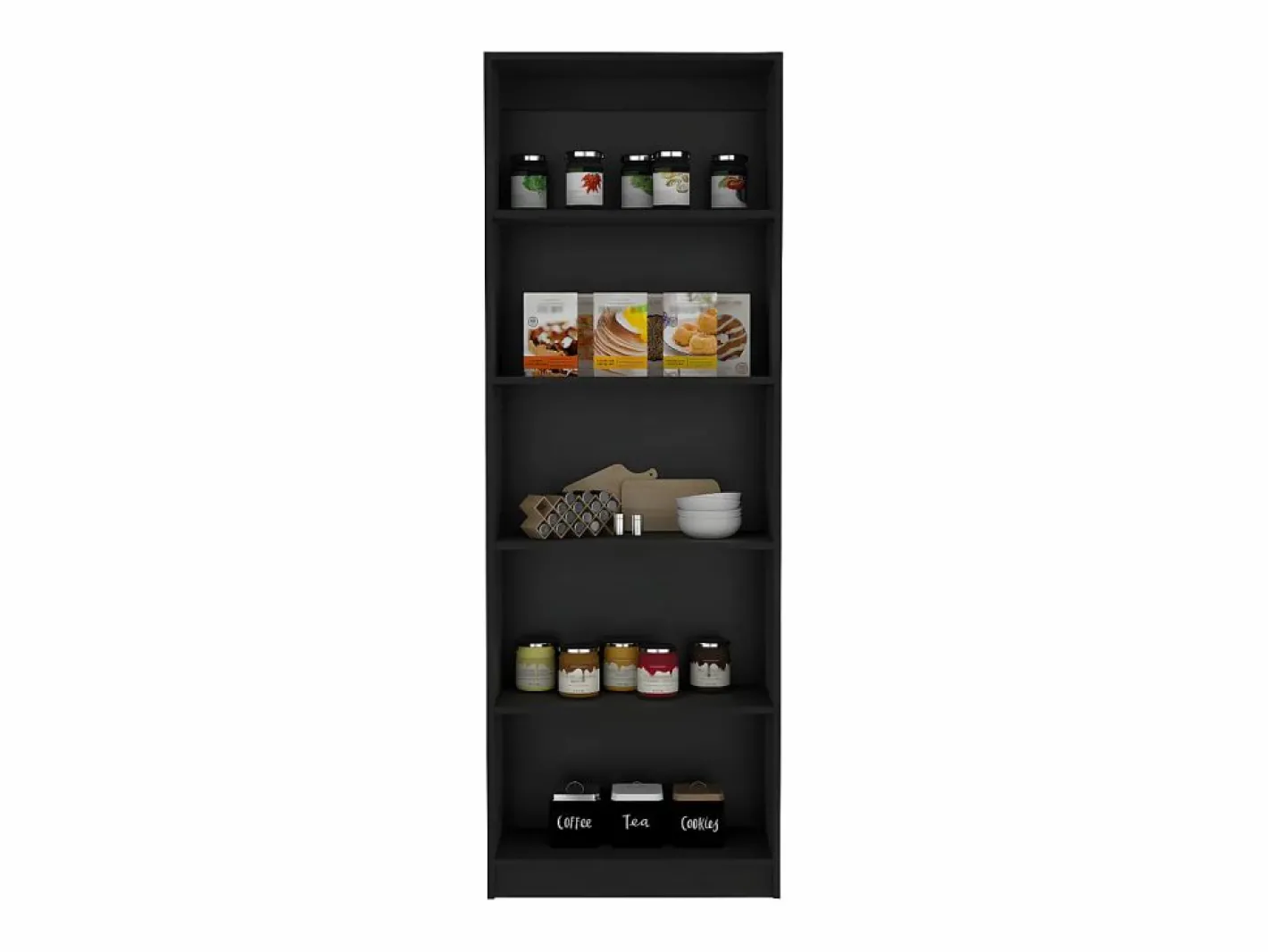 TuHome Armario Oficina|Estanteria Recta 4R Home en Melamina con 5 estantes , 180.59 cm X 62.73 cm X 29.71 cm ,