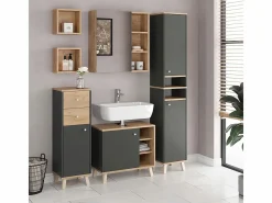 Estantes de baño roble dorado 25x15x25 senyo^Vicco New