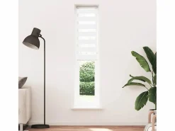 Clicnbuy Estor cebra 45x230 cm tejido ancho 40,9 cm poliéster Blanco Online