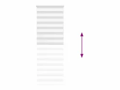 Clicnbuy Estor cebra 90x200 cm tejido ancho 85,9 cm poliéster Blanco Discount