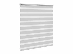 Clicnbuy Estor cebra claro 125x100cm tejido ancho 120,9cm poliéster Gris