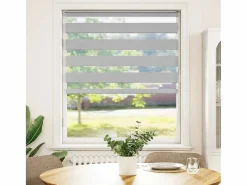 Clicnbuy Estor cebra claro 110x150cm tejido ancho 105,9cm poliéster Gris Hot