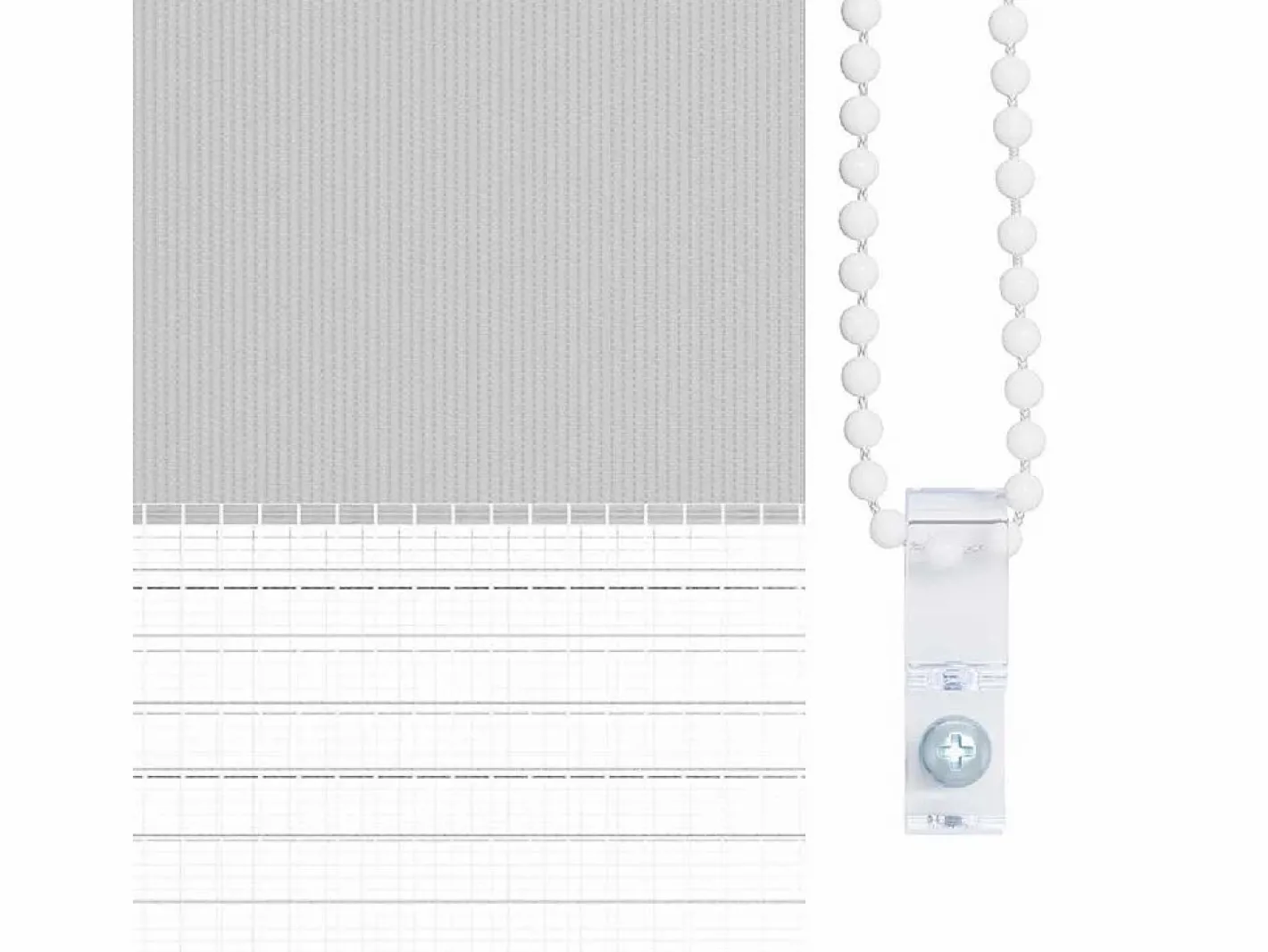 Clicnbuy Estor cebra claro 110x150cm tejido ancho 105,9cm poliéster Gris Hot