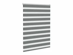 Clicnbuy Estor cebra oscuro tejido ancho 100,9 cm poliéster Gris Hot