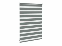 Clicnbuy Estor cebra oscuro tejido ancho 100,9 cm poliéster Gris Hot