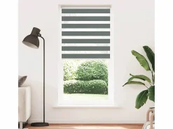 Clicnbuy Estor cebra oscuro 95x230cm tejido ancho 90,9 cm poliéster Gris