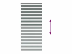 Clicnbuy Estor cebra oscuro 100x200cm tejido ancho 95,9cm poliéster Gris Outlet