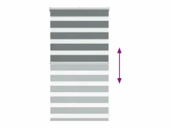 Clicnbuy Estor cebra oscuro 85x100cm tejido ancho 80,9 cm poliéster Gris Online