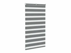 Clicnbuy Estor cebra oscuro 90x100cm tejido ancho 85,9 cm poliéster Gris Online