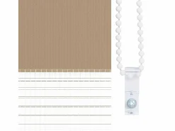 Clicnbuy Estor cebra marrón arena tejido ancho 130,9 cm poliéster Marru00f3n Best