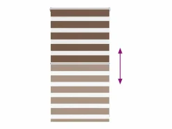 Clicnbuy Estor cebra marrón 90x100 cm tejido ancho 85,9 cm poliéster Marru00f3n New