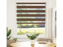 Estor cebra marrón 105x100 cm tejido ancho 100,9 cm poliéster^Clicnbuy Best