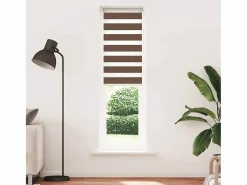 Estor cebra marrón 55x200 cm tejido ancho 50,9 cm poliéster^Clicnbuy New