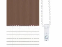 Clicnbuy Persianas De Interior|Estor cebra marrón 125x100 cm tejido ancho 120,9 cm poliéster