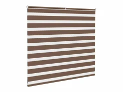 Clicnbuy Persianas De Interior|Estor cebra marrón 165x100 cm tejido ancho 160,9 cm poliéster