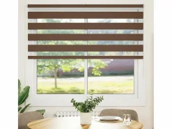 Estor cebra marrón 155x100 cm tejido ancho 150,9 cm poliéster^Clicnbuy Best